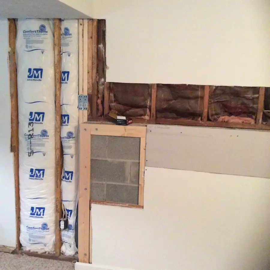 Wall insulation replacement during Contents Cleaning & Restoration in Holly Ridge